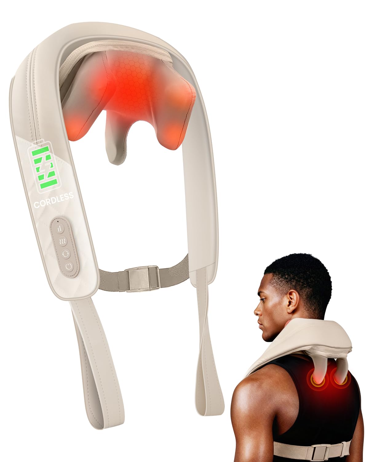 Amazon.com: Snailax Cordless Neck Massager with Heat, Kneading